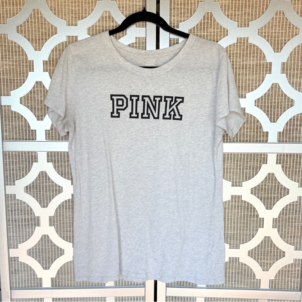 PINK Victoria's Secret Light Gray Tee
